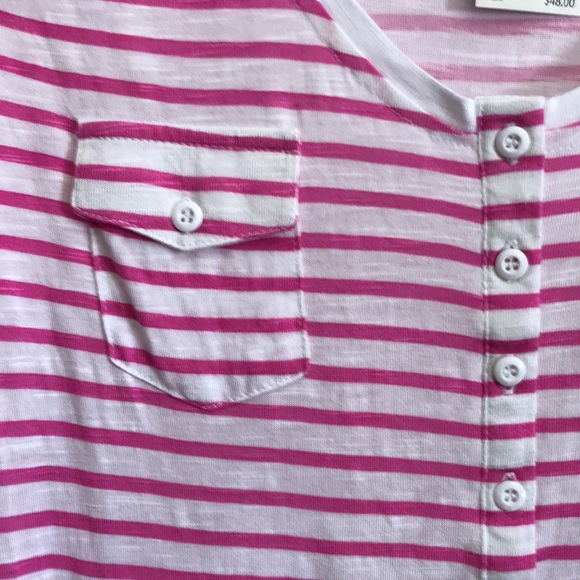 NWT 89th & Madison pink n white striped sailor shirt 👚 perfect with jeans! - Picture 4 of 7